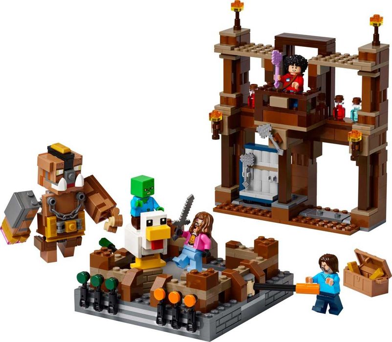 Idealny prezent dla Dzieci LEGO 21272 Minecraft Steve + Zombie + Ring