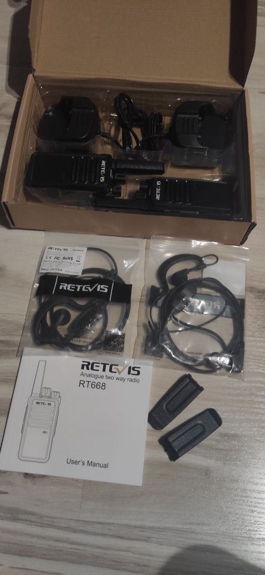 Retevis RT668 Krótkofalówki Walkie-Talkie Zestaw Słuchawkowy okazja