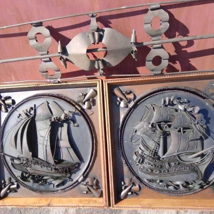кораблі мідна чеканка