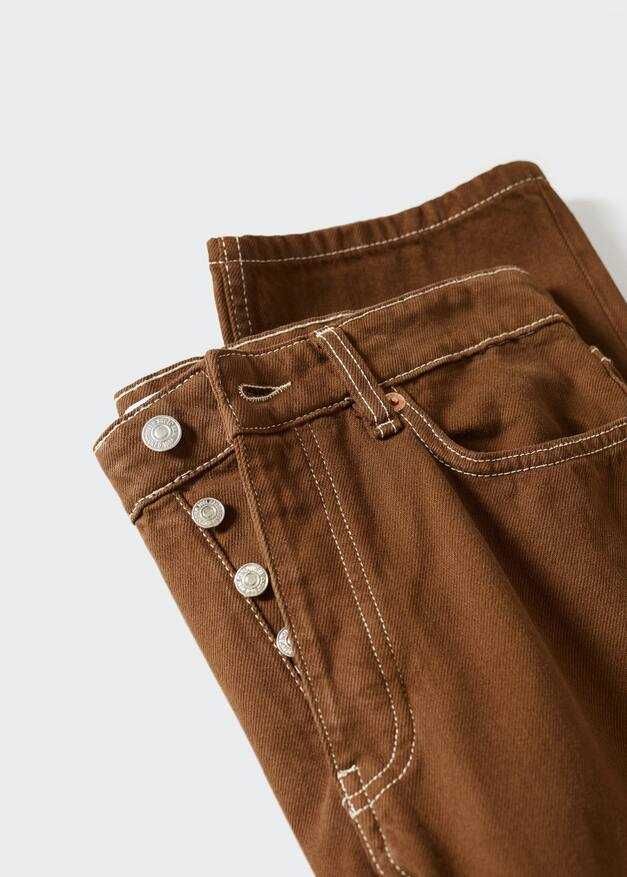 Коричневі прямі джинси Mango, коричневые джинсы