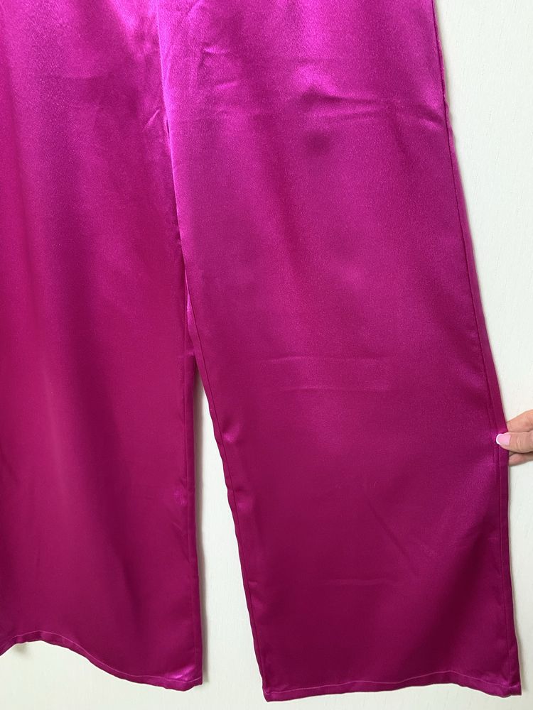 Zara, Shein брюки палаццо лен атлас