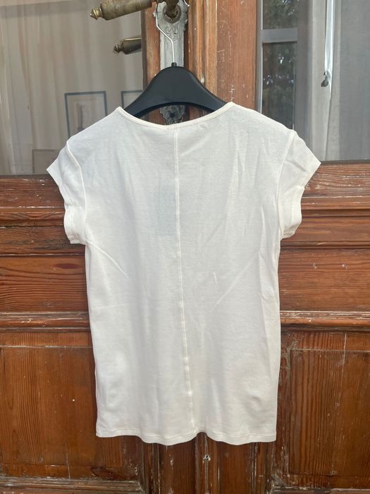 Massimo Dutti nowa kremowa biała koszulka tshirt dopasowana
