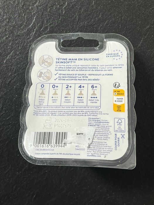 Smoczek do butelki dla niemowląt MAM 0+ miesięcy 2 sztuki