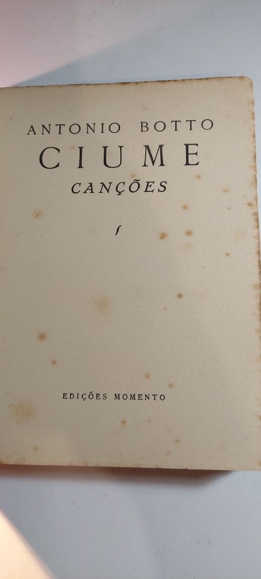 Ciume - Antonio Botto (1ª edição, 1934)