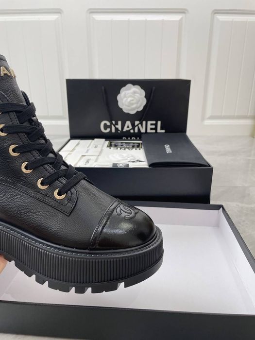 Skórzane Botki Chanel ! Premium jakość! Cały komplet 36-41