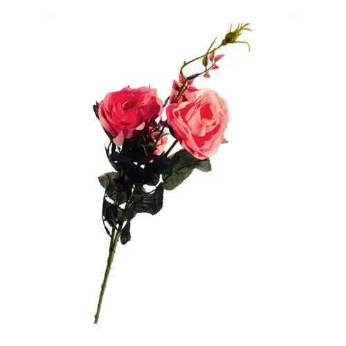 Чайна троянда - три рожеві троянди (штучна гілка)