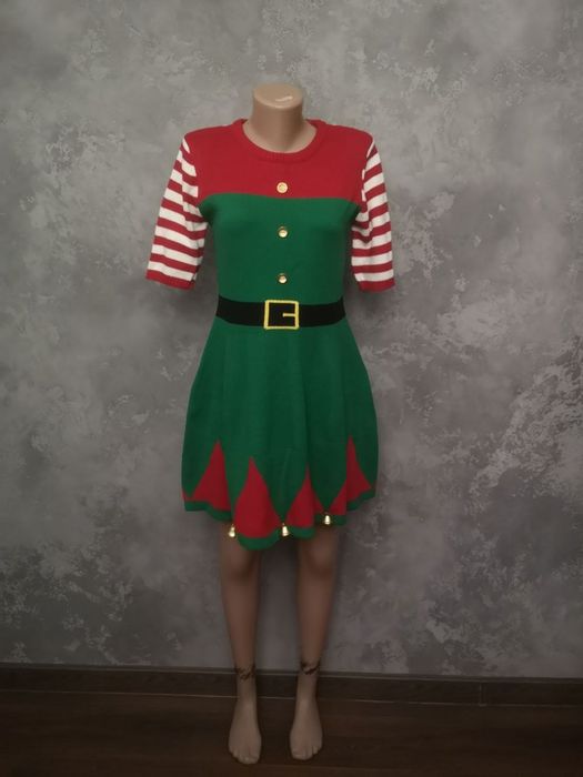 Карнавал маскарад новорічний костюм Ельф помічниця Санта Клауса Різдво