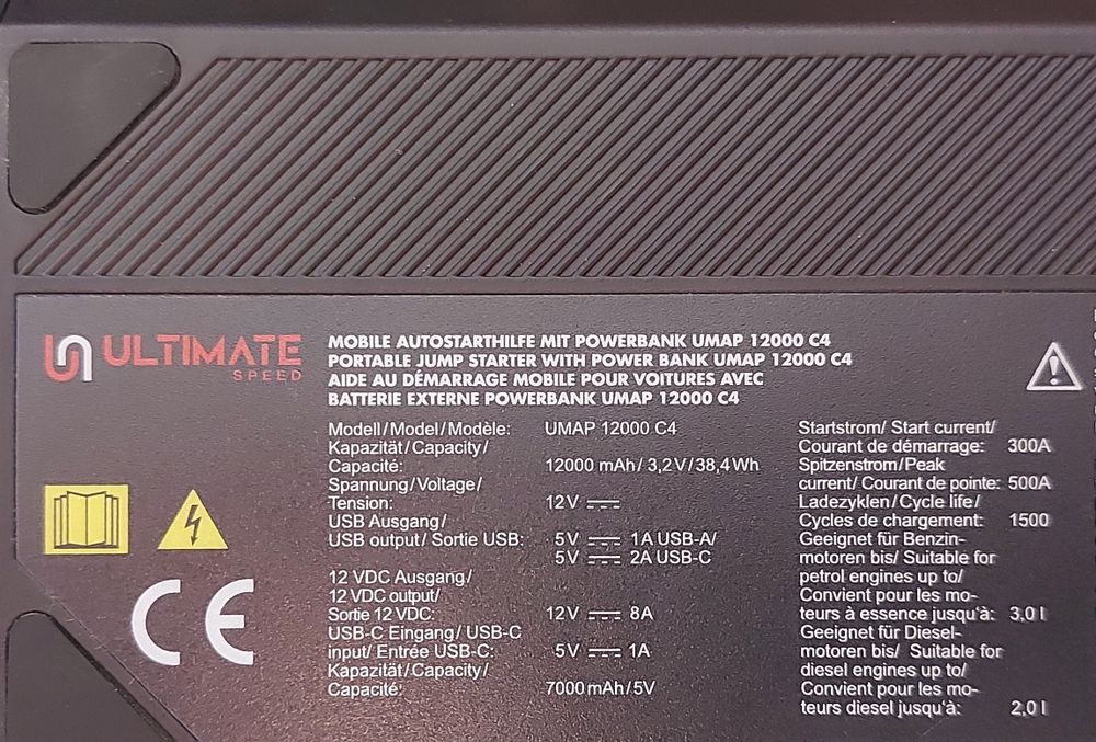 Ultimate Speed UMAP 12000 Powerbank, urządzenie rozruchowe