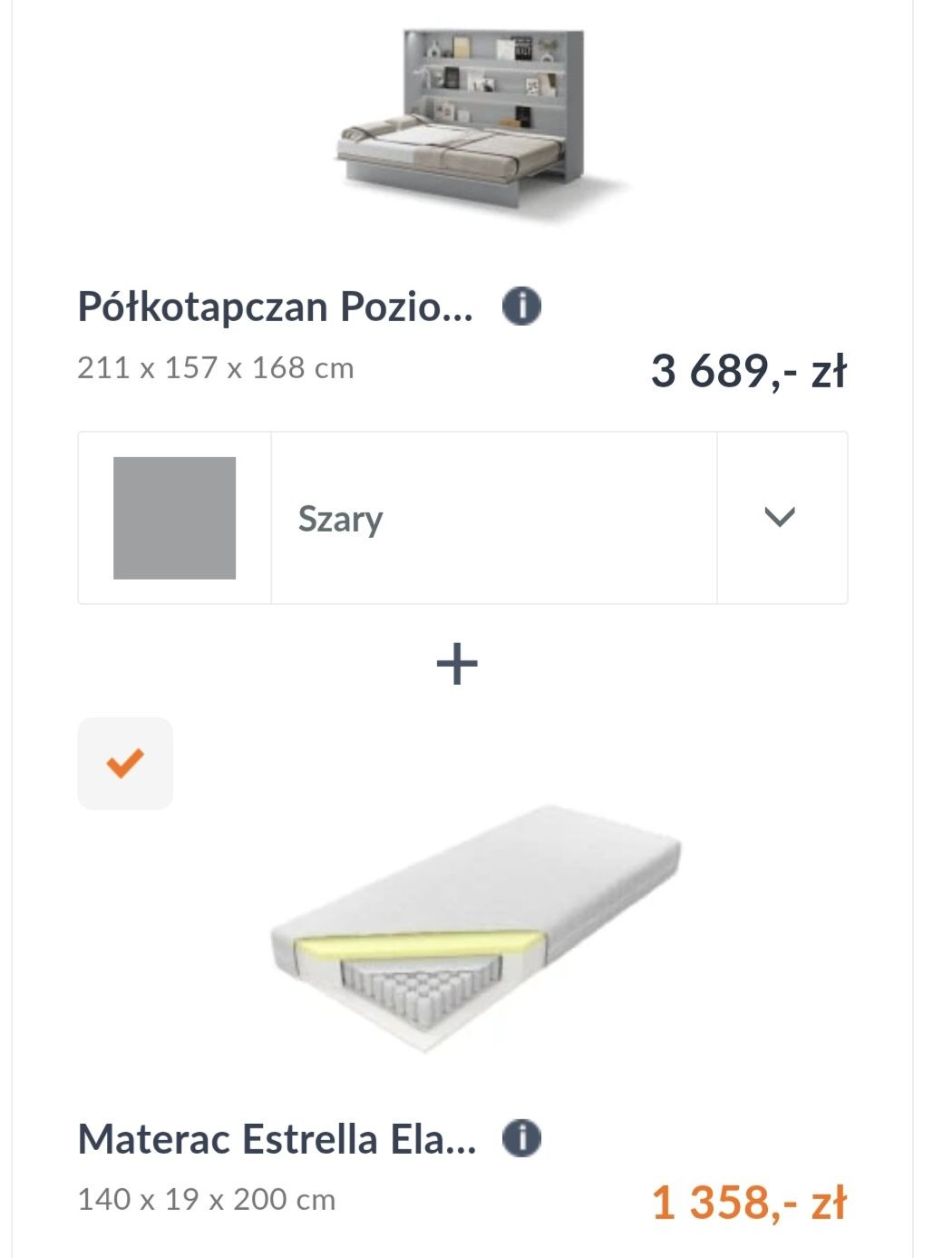 Lenart pólkotapczan 140x200 + materac