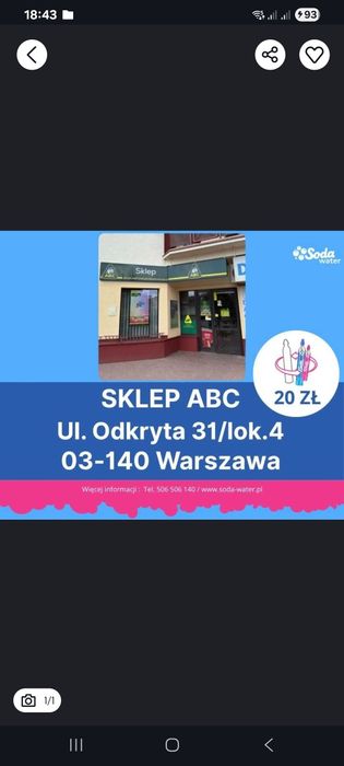 Promocja! SodaWater Nowodwory Soda Water Stream