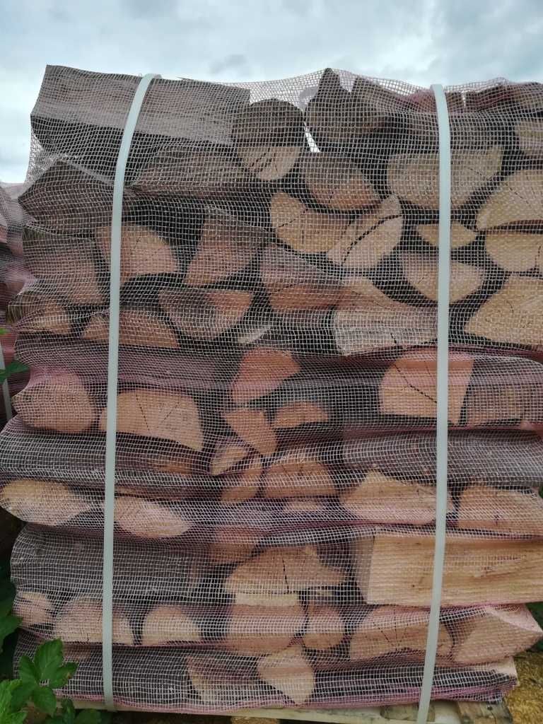Drewno kominkowe i opałowe SUCHE, SEZONOWANE paletowane GRAB