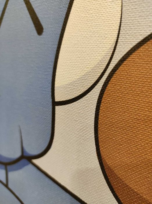 KURF (HOT DOG) 2008 do artista KAWS  1m x 1m.