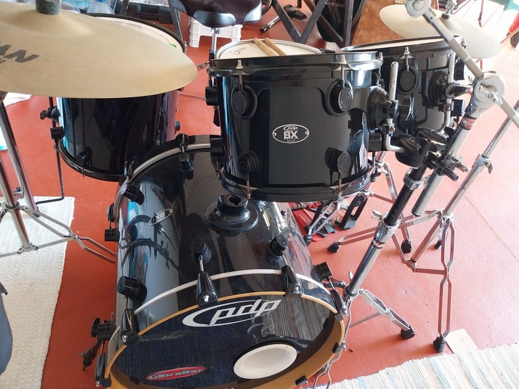 Bateria PDP BX + pratos + Hardware