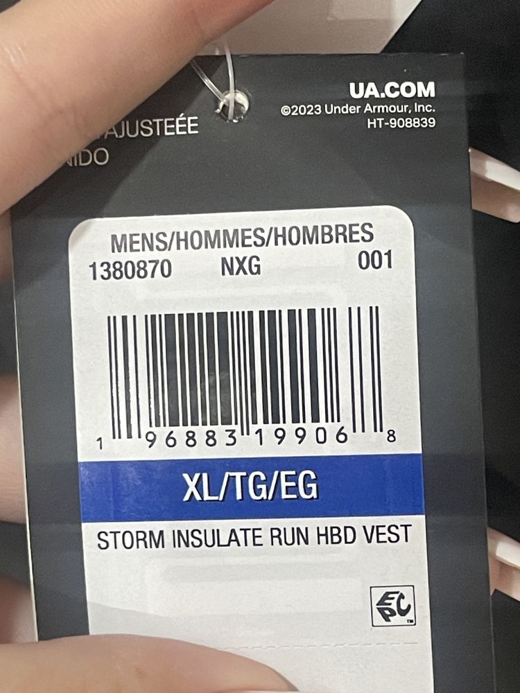 Оригінал Жилетка Under Armour UA STRM INS RUN VEST чорна 1380870 XL