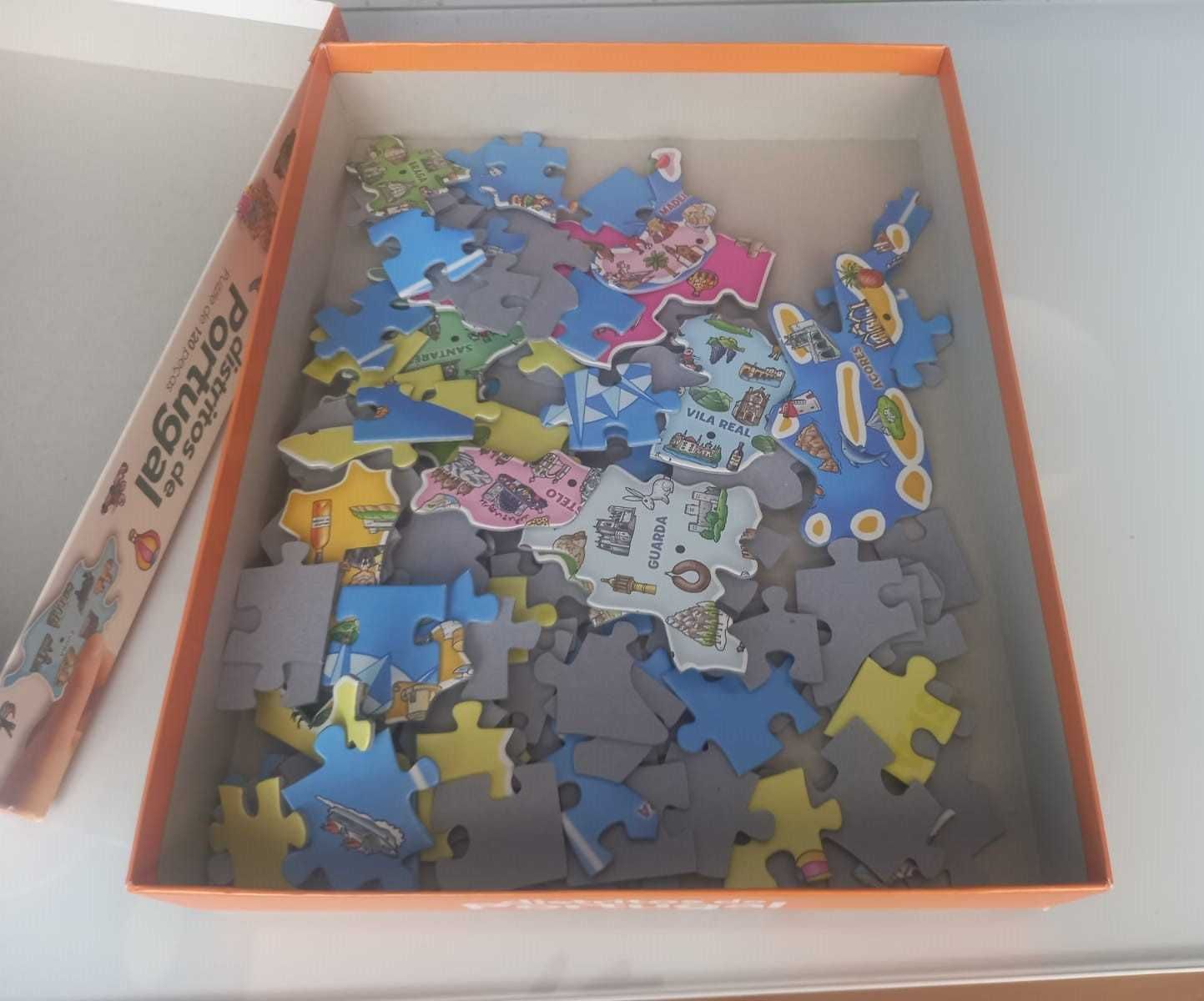 Puzzle Distritos de Portugal | Diset | 120 Peças | +4 anos