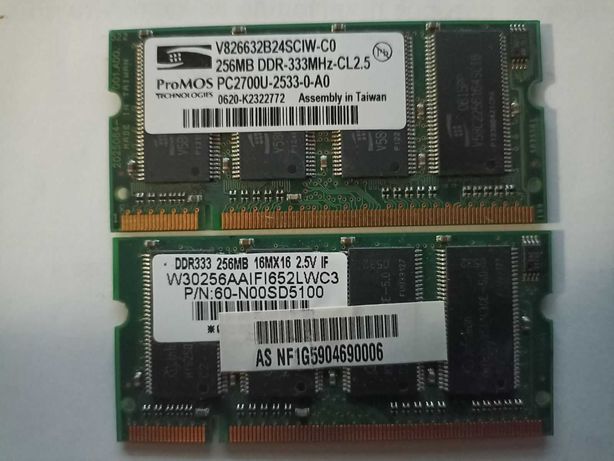Модуль памяти для ноутбука SO-DIMM SDRAM 256Mb PC 333 старый