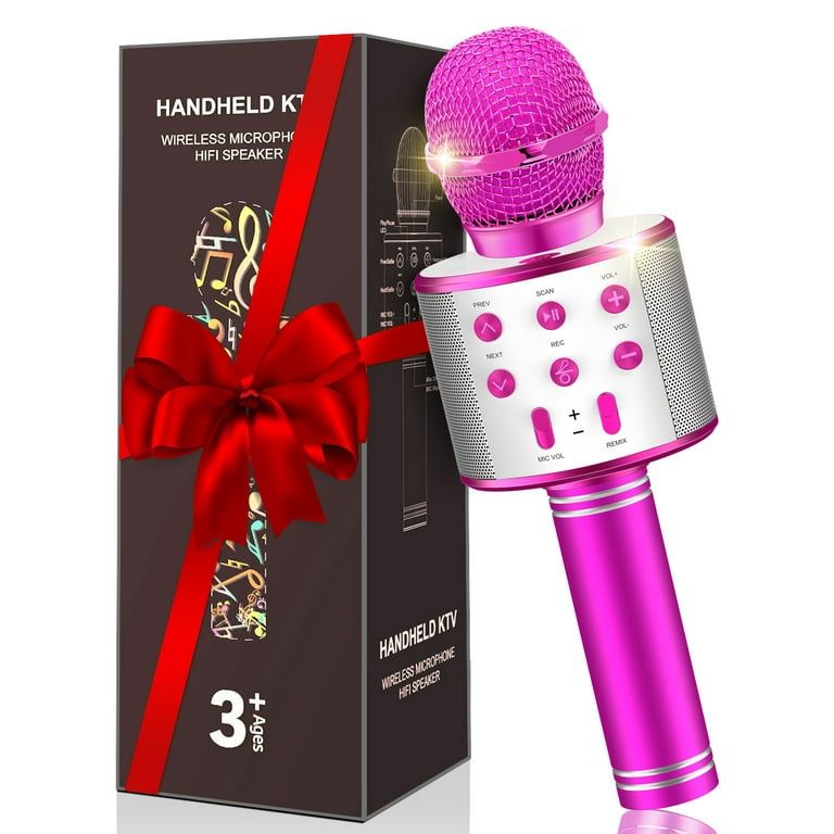 Fioletowy mikrofon karaoke Bluetooth Letsgo dla dzieci