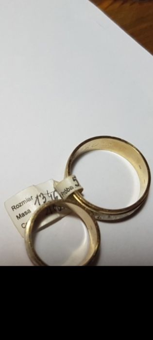 Nowe obrączki ślubne 585, 13.46 grama
