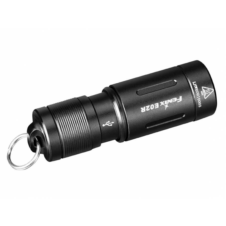 Fenix E02R Latarka akumulatorowa LED czarna 200lm