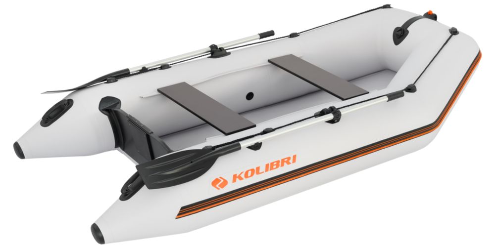 Надувний човен Kolibri KM300 в комлпекті з дном та мʼягкими сідлами