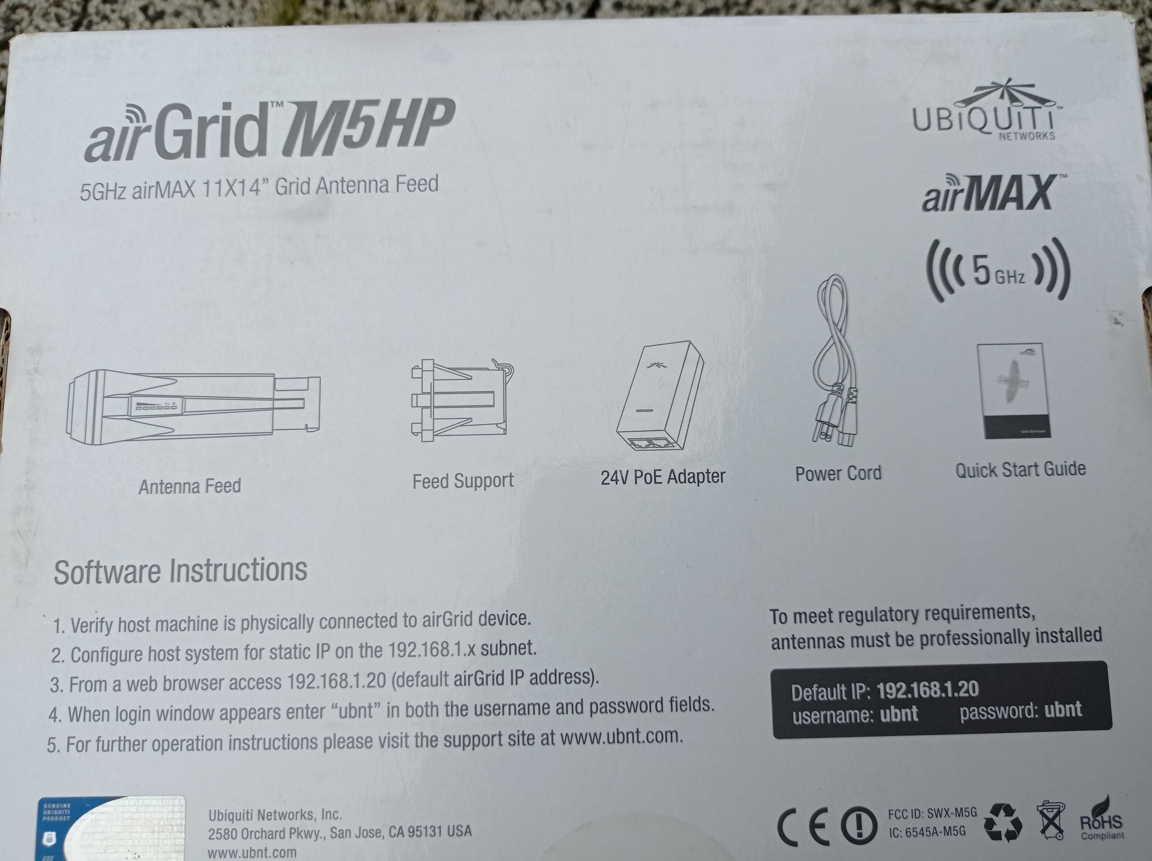 Antena  AirGrid M5 HP 5GHz