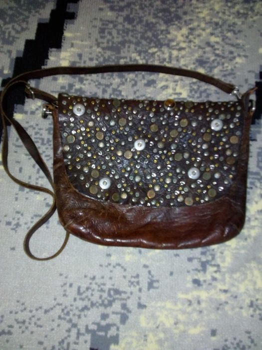 Skórzana torebka listonoszka No Są Amsterdam Stan bardzo dobry