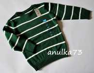 NOWY zielony sweterek w paski Children's Place USA 3T 3-4 lata 104/110