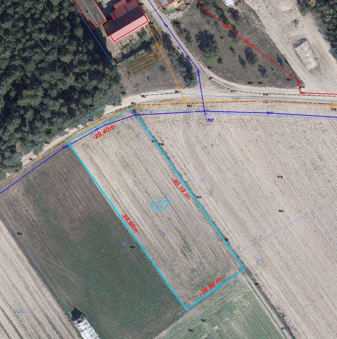 Działka budowlana Radziki Duże przy lesie