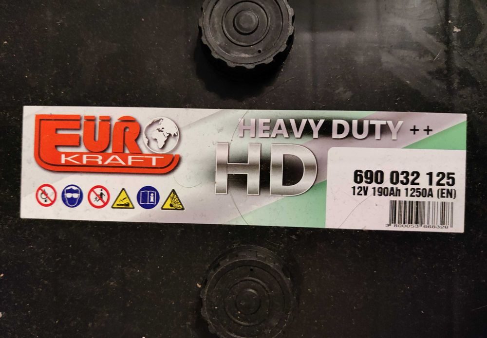 Акумулятор стартерний 190Ah 6СТ-190 EUROCRAFT (+/-) (513x223x223)