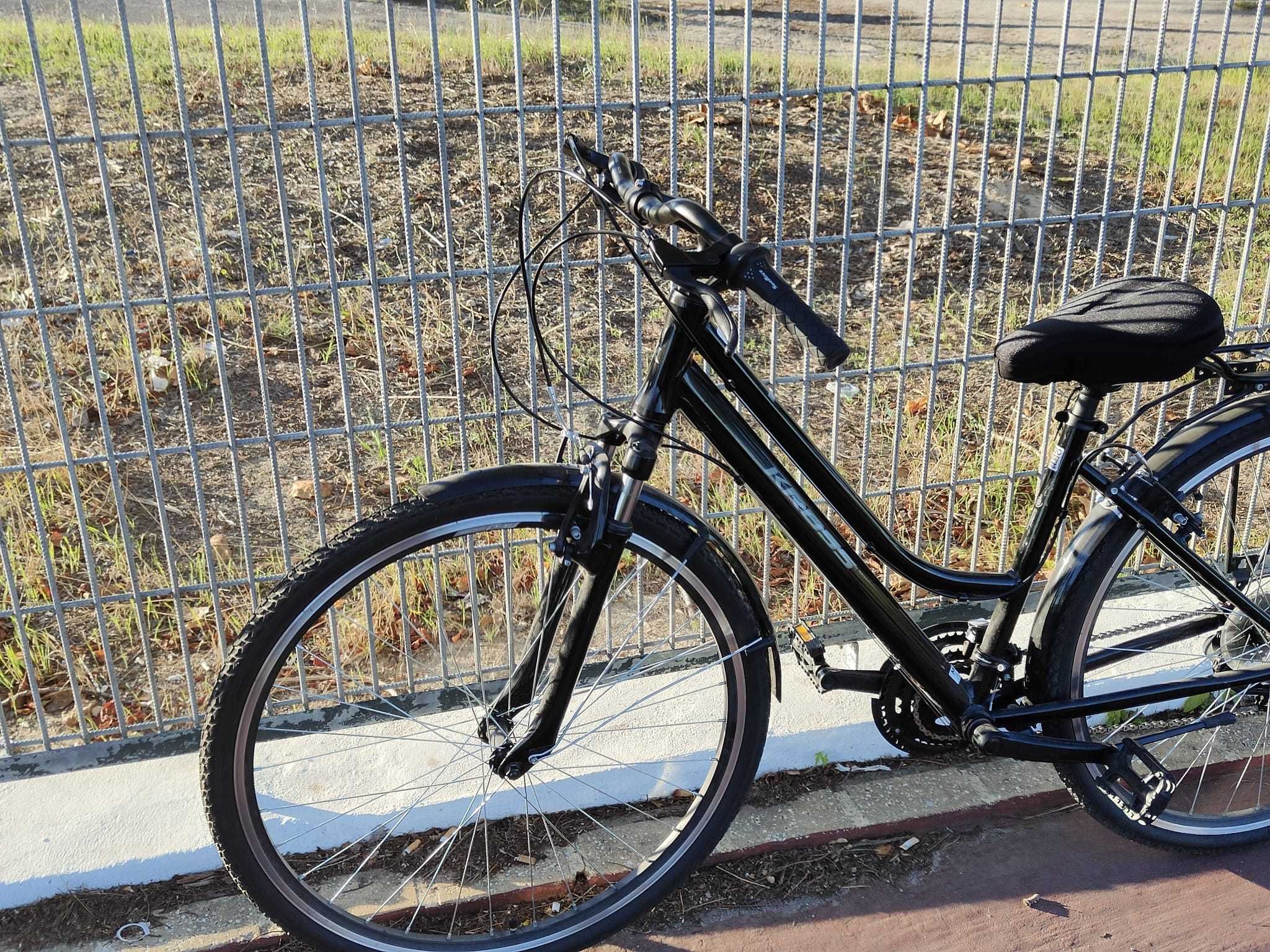 Bicicleta Kross Trans 1.0 black-grey como nova