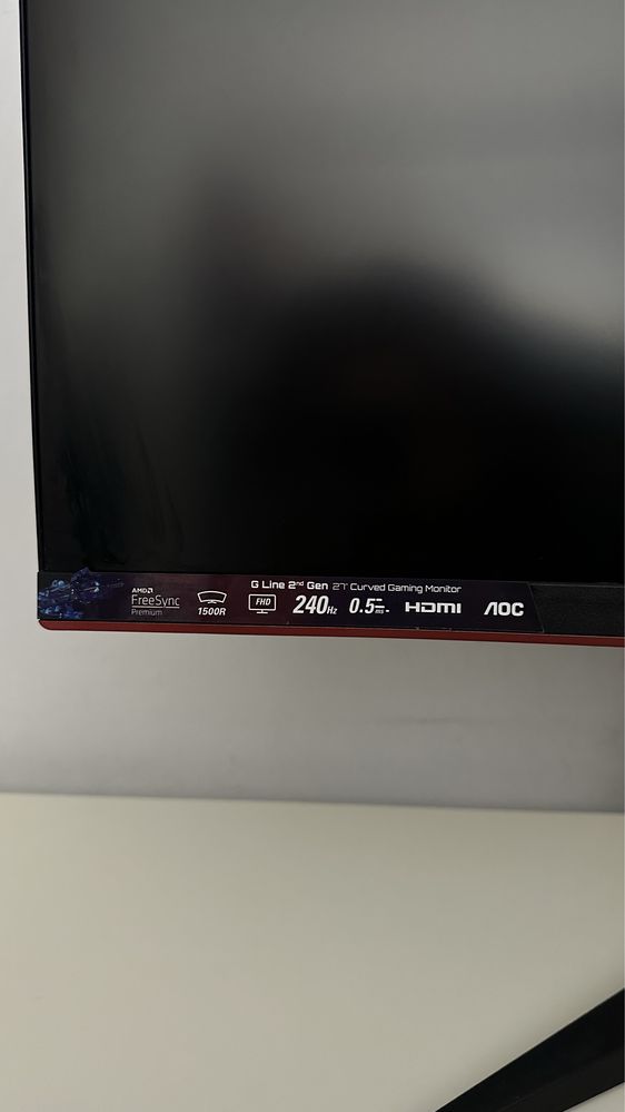 Monitor Gaming Curvo AOC 27” FHD 240hz 0.5ms
