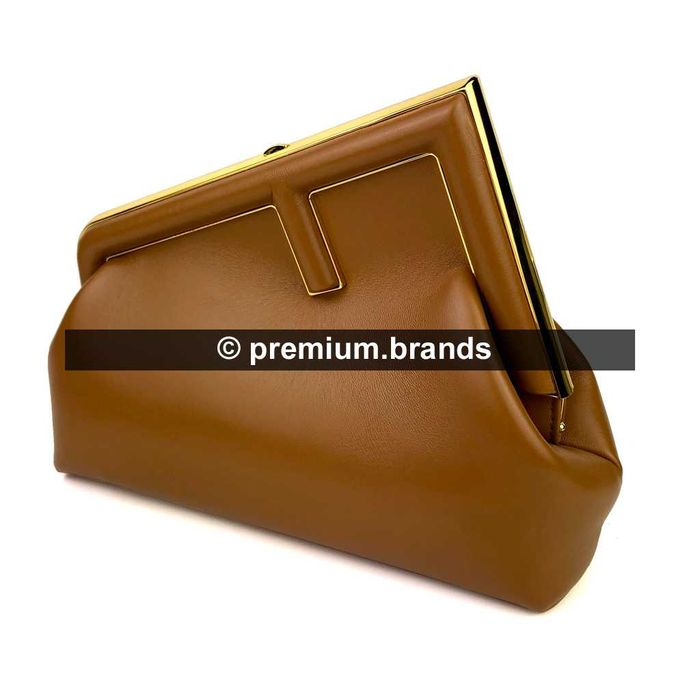 Torebka Fendi First karmelowa skóra