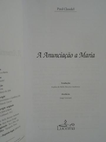 A Anunciação a Maria de Paul Claudel