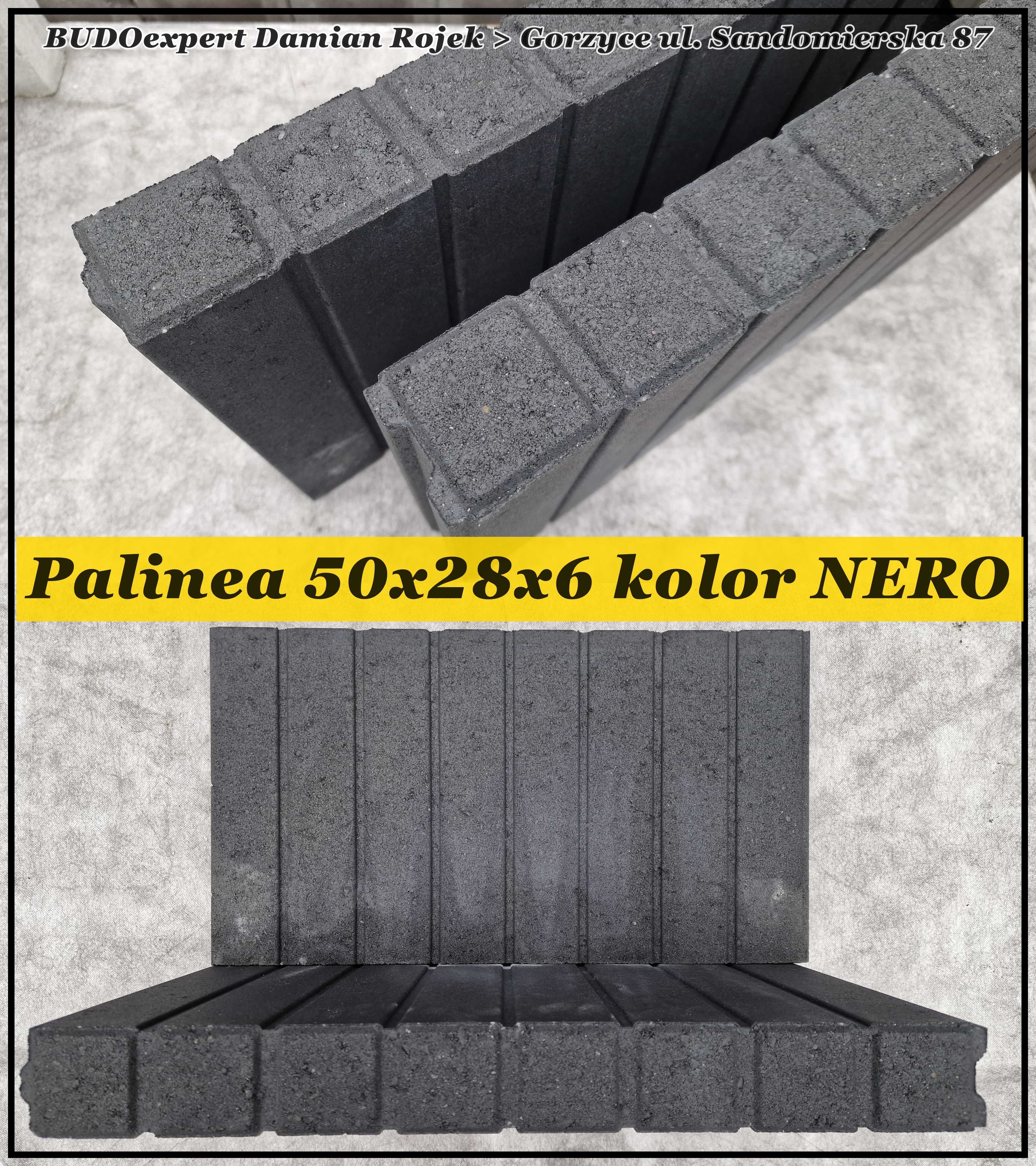 Obrzeże palisadowe gładkie PALINEA Nero Bianco Tiramisu