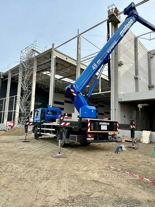 Wynajem, Podnośnik koszowy, Zwyżka, 48m, Ruthmann, Łódź, Warszawa