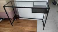 Biurko stolik VITTSJO Ikea czarny wenge 100x36x74