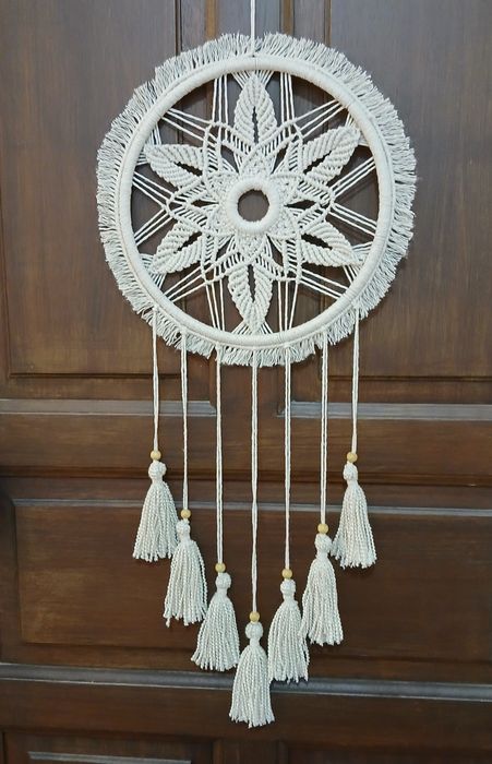 Mandala em macramé
