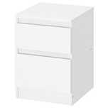Szafka nocna Malm Ikea 2 szuflady biały 35x49 Komoda Nowa  w kartonie