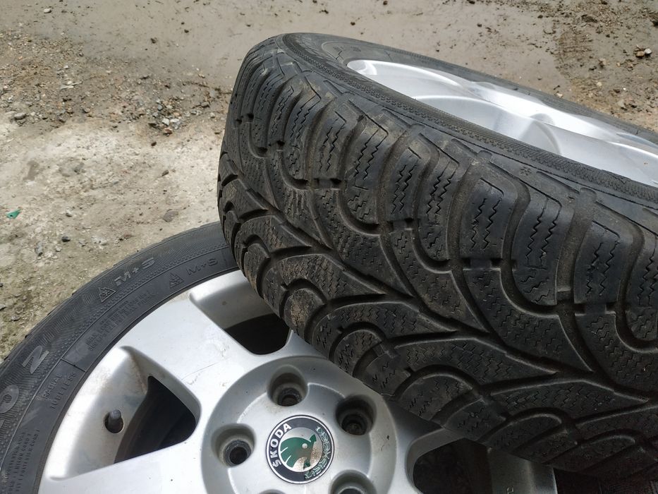 Колеса Skoda Octavia A5 диски 5x112 r15 зимняя резина 195 65 15 Fulda