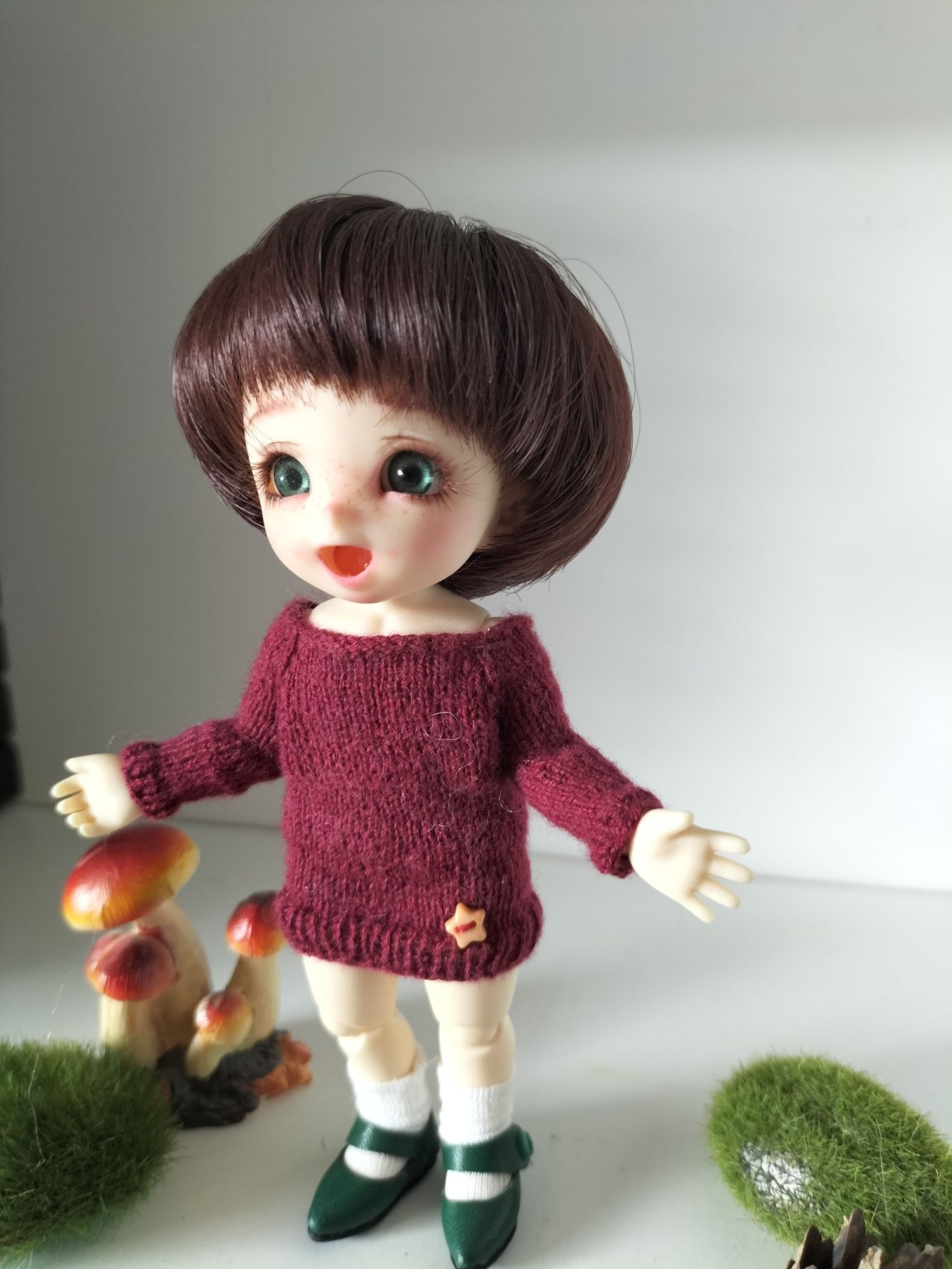 Zestaw Lalka bjd 1/8 pukifee Pong Pong 2x faceup