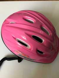 różowy kask rowerowy 50-52cm na rower rolki wrotki ochronny star sport