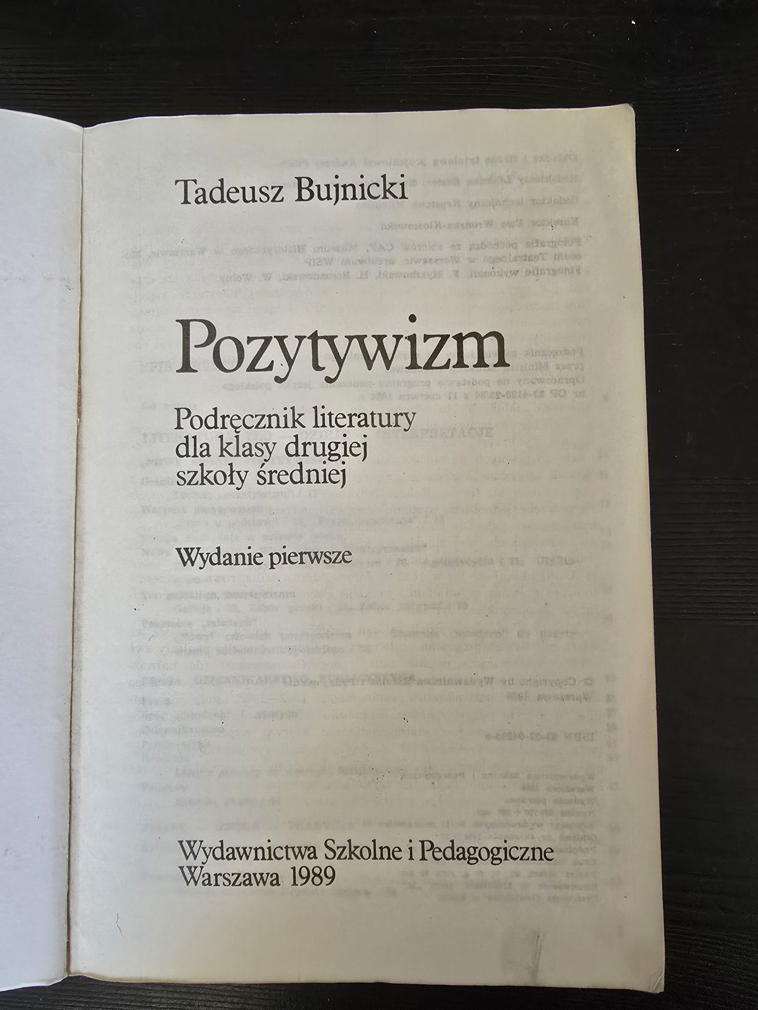 Literatura pozytywizm 1989