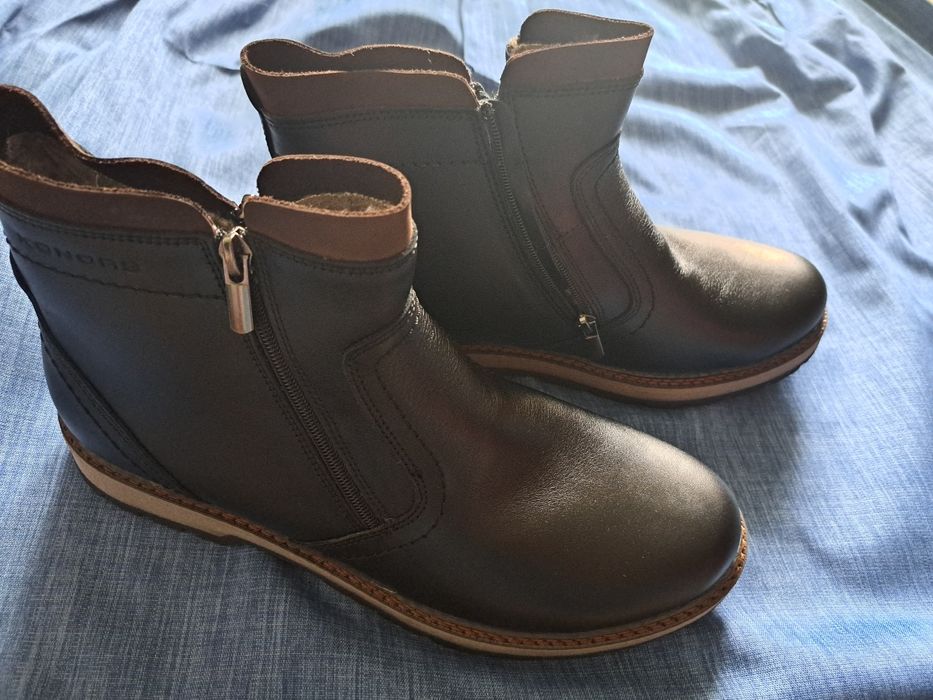 Чоловічі зимові шкіряні чоботи