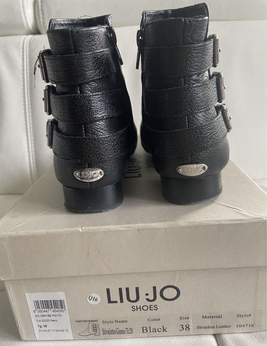 Liu Jo Botki skóra czarne, rozmiar 38