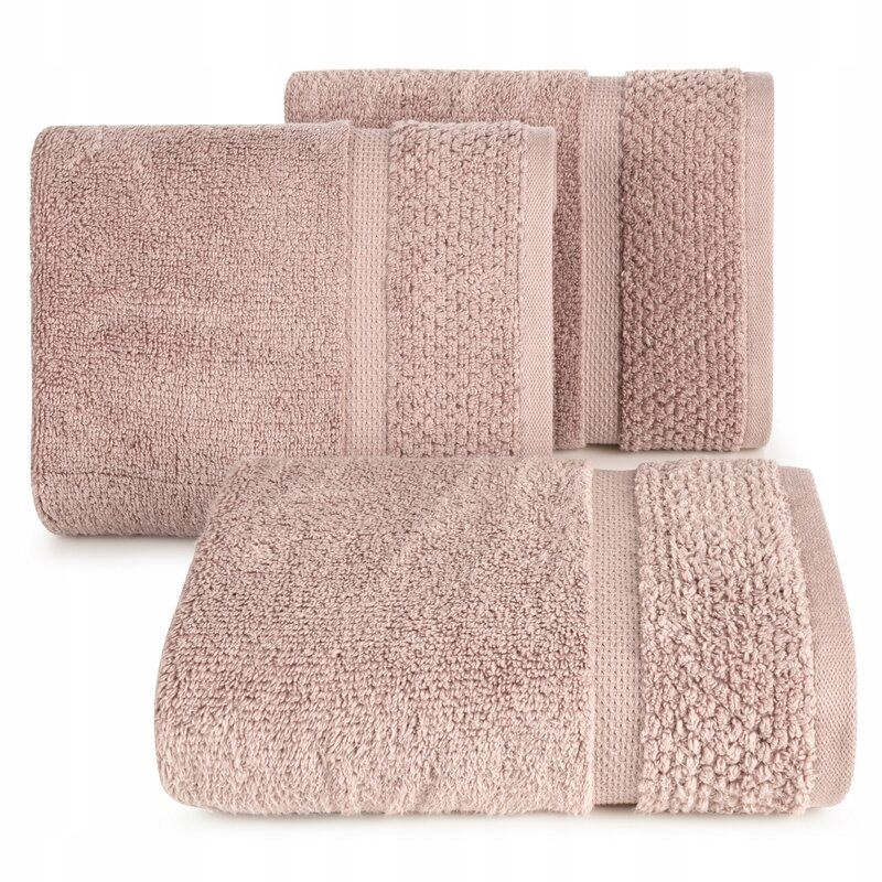Ręcznik Vilia 50x90 pudrowy różowy frotte 530g/m2
