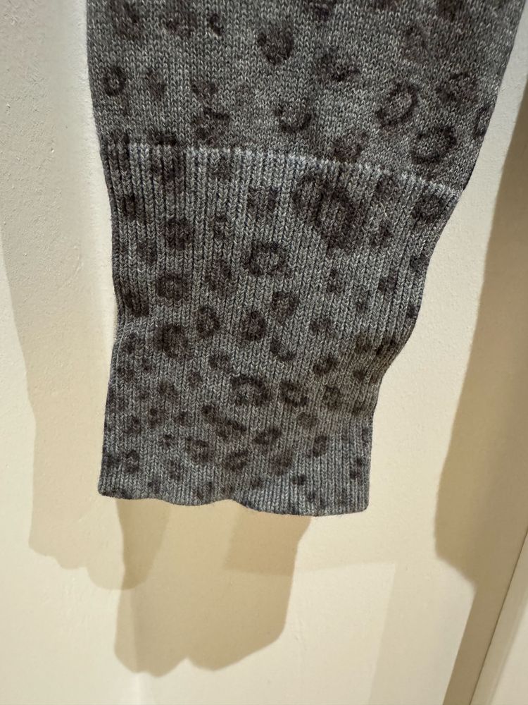 Świetny damski sweterek ESPRIT, 34 XS, cętki, zwierzęcy wzór, bdb stan