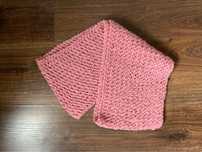 Różowy komin szalik handmade dla dziewczynki