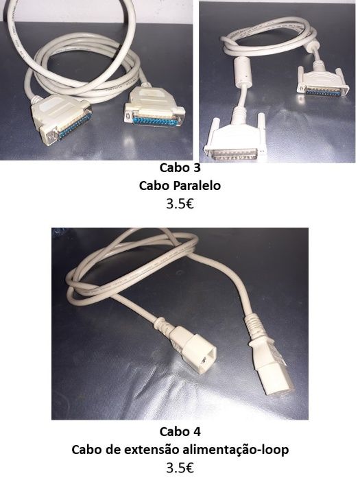 Vários Cabos e Adaptadores