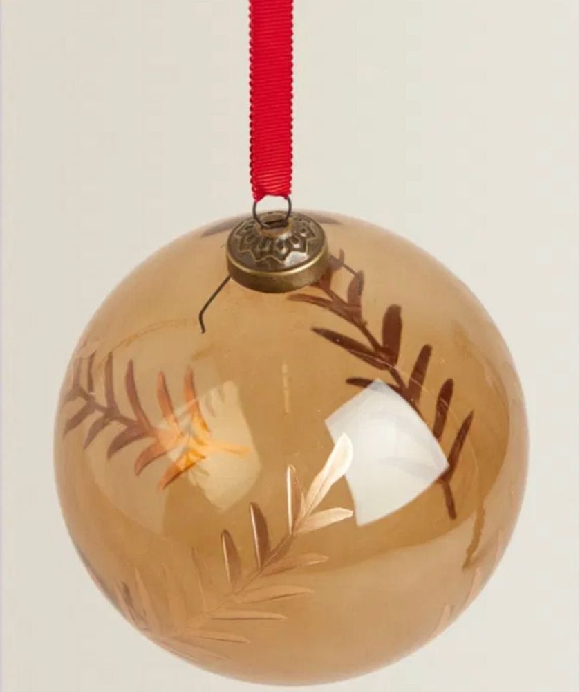Bola Grande de Natal Borossilicato Folhas Zara Home