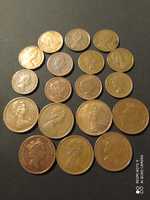 18 monet brytyjskich od 1971 do 1999r